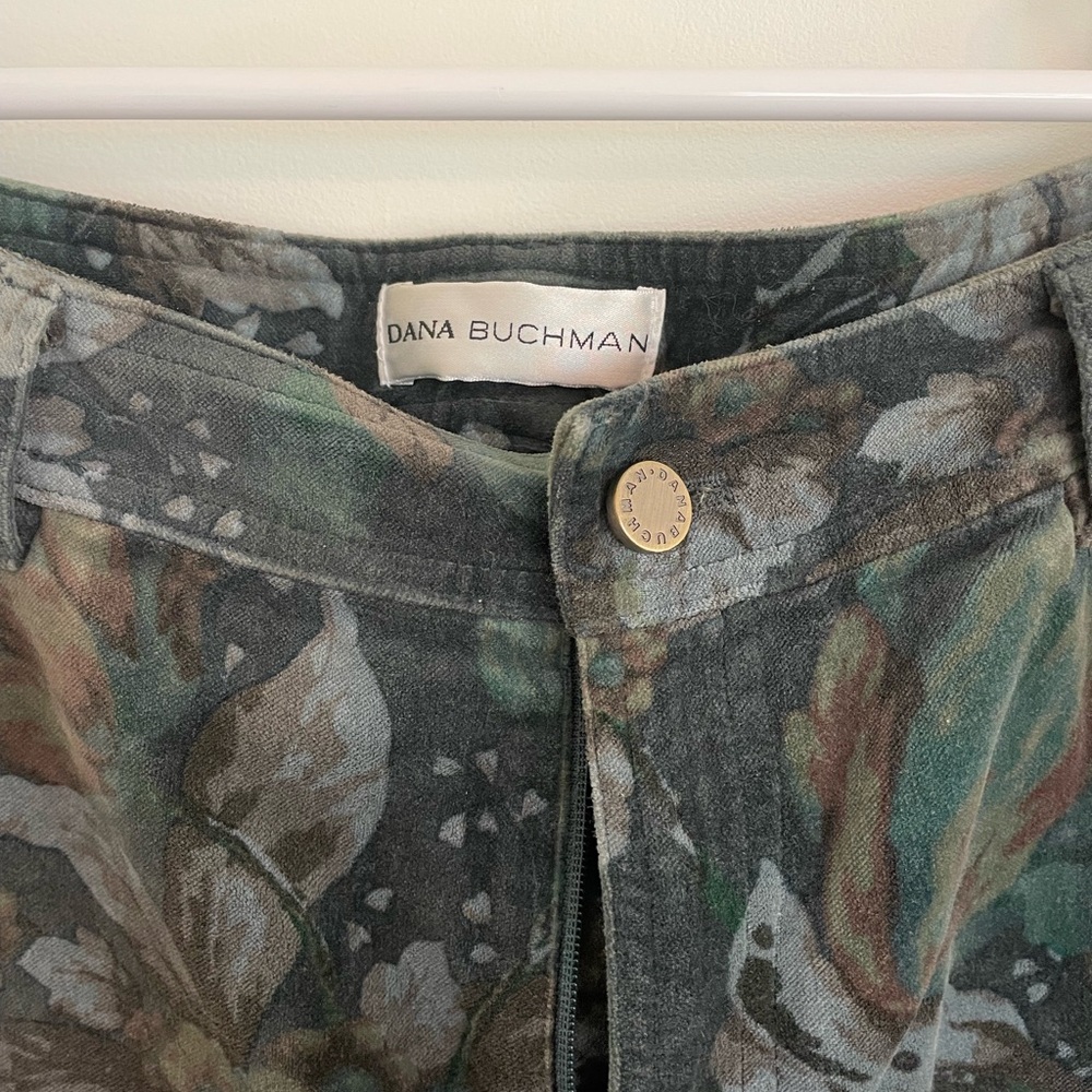 Velvet Floral Patterned Pants - Picture 3 of 3